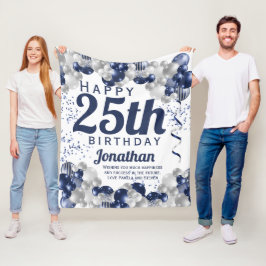 25e marineballonnen ter zee fleece deken