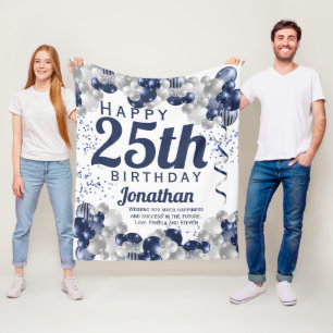 25e marineballonnen ter zee fleece deken