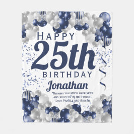 25e marineballonnen ter zee fleece deken