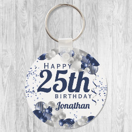 25e marinier Blauwe Balloons Sleutelhanger