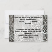 25e of een andere leeftijdscategorie-dag-uitnodige kaart (Achterkant)