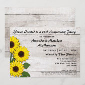 25e of een Jubileum Party Zonnebloem Uitnodiging (Voorkant / Achterkant)