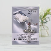 25e Ordination Jubileum Invitation Cross Host Kaart (Staand voorkant)