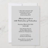 25e Ordination Jubileum Invitation Cross Host Kaart (Achterkant)