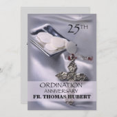 25e Ordination Jubileum Invitation Cross Host Kaart (Voorkant / Achterkant)