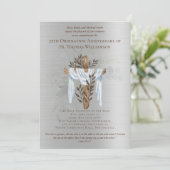25e Ordination Jubileum Invitation Silver (Staand voorkant)