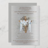 25e Ordination Jubileum Invitation Silver (Voorkant / Achterkant)