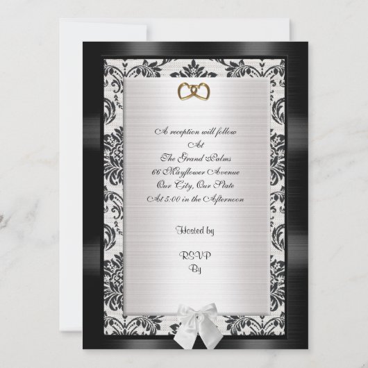 25e partijuitnodiging van de Jubileum groot groott Kaart (Achterkant)