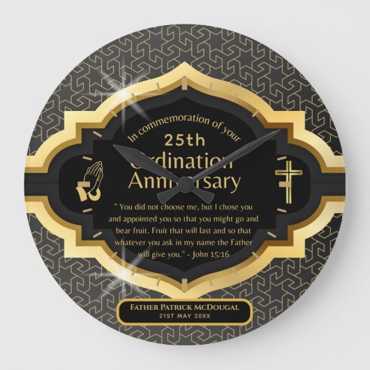 25e pastoor priester Jubileum Gift Ordination ANY Grote Klok (Voorkant)