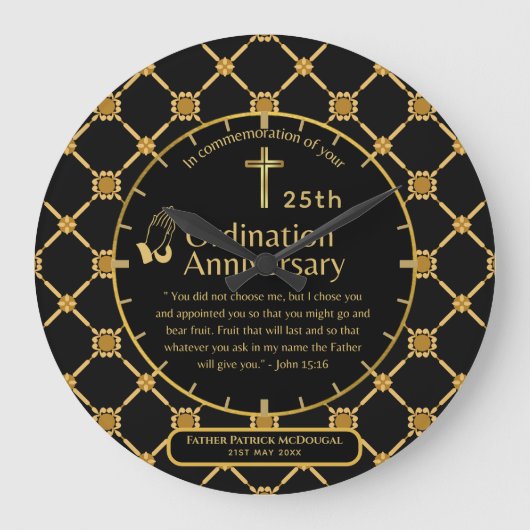 25e pastoor priester Jubileum Gift Ordination ANY Grote Klok (Voorkant)