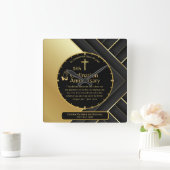 25e pastoor priester Jubileum Gift Ordination ANY Vierkante Klok (Huis)