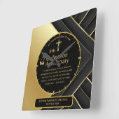 25e pastoor priester Jubileum Gift Ordination ANY Vierkante Klok (Hoek)