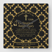 25e pastoor priester Jubileum Gift Ordination ANY Vierkante Klok (Voorkant)