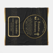 25e Pastor Priester Jubileum Cadeau Priesterwijdin Fleece Deken (Voorkant (Horizontaal))