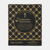 25e Pastor Priester Jubileum Cadeau Priesterwijdin Fleece Deken (Voorkant)