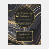 25e pastorie priester jubileum geschenk priesterwi fleece deken (Voorkant)