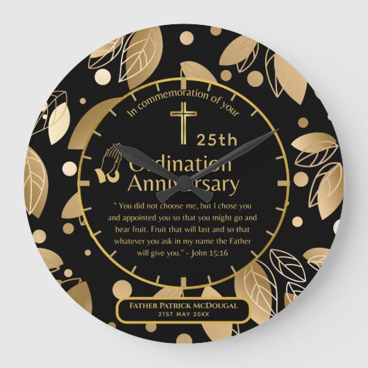 25e pastorie priester jubileum geschenk priesterwi grote klok (Voorkant)