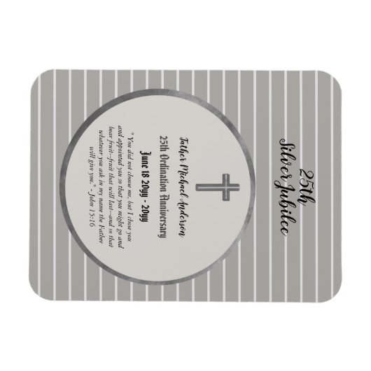 25e priesterwijding Zilveren Jubileum Priester Magneet (Horizontaal)