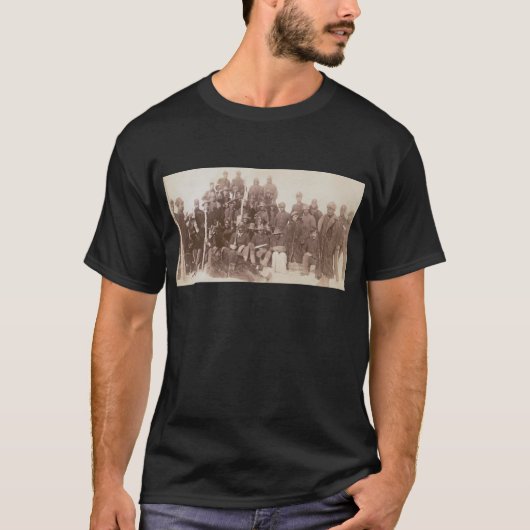 25e regiment van de 25e historische foto-buffelsol t-shirt (Voorkant)