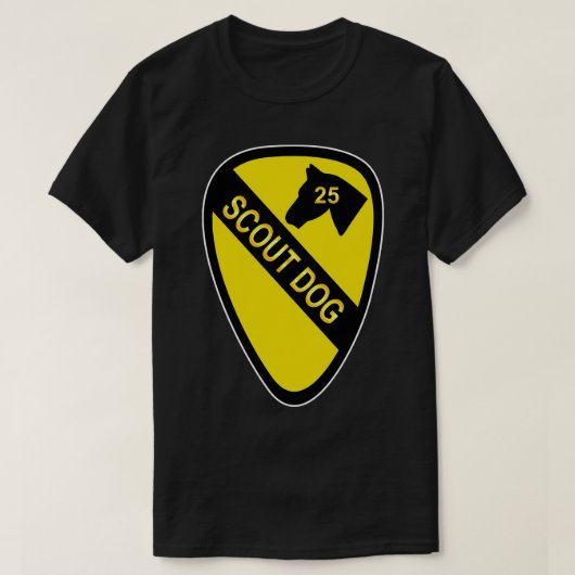 25e scout hond peloton 1e cav wo txt t-shirt (Design voorkant)