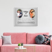 25e Silver Annivsersary Photo Collage Canvas Afdruk (Insitu (Woonkamer))