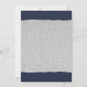 25e Silver Glitter Jubileum met Navy Blue Kaart (Achterkant)