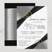 25e Silver Heart Jubileum Design Kaart (Voorkant / Achterkant)