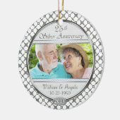25e Silver Jubileum - Aangepast fotoOrnament Keramisch Ornament (Links)