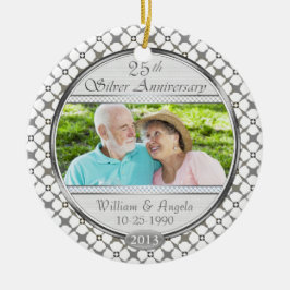25e Silver Jubileum - Aangepast fotoOrnament Keramisch Ornament