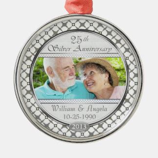 25e Silver Jubileum - Aangepast fotoOrnament Metalen Ornament
