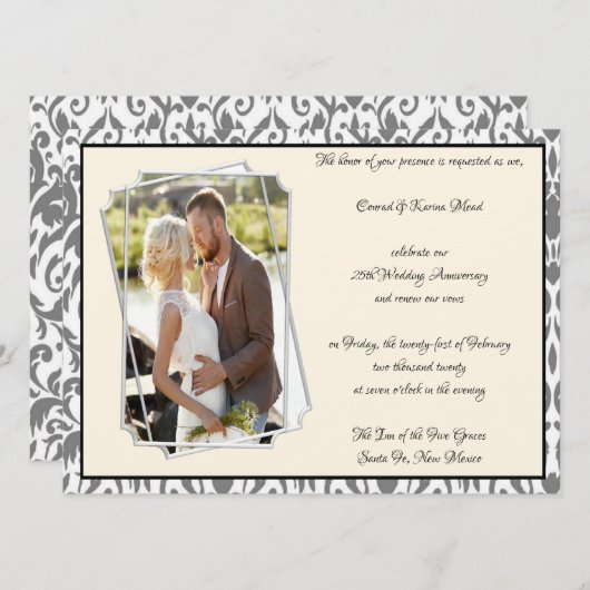 25e Silver Jubileum Celebration Kaart (Voorkant / Achterkant)