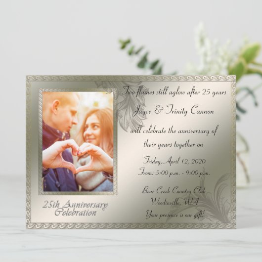 25e Silver Jubileum Celebration Kaart (Staand voorkant)