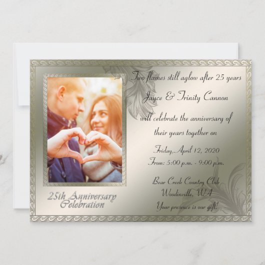 25e Silver Jubileum Celebration Kaart (Voorkant)