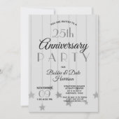 25e Silver Jubileum Custom Event Party Kaart (Voorkant)