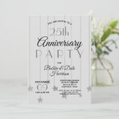 25e Silver Jubileum Custom Event Party Kaart (Staand voorkant)