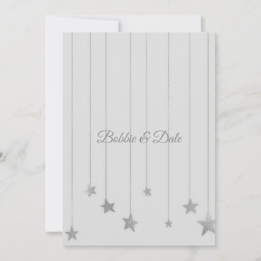 25e Silver Jubileum Custom Event Party Kaart (Achterkant)