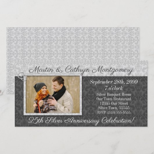 25e Silver Jubileum Damask met foto (Voorkant / Achterkant)