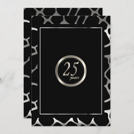 25e Silver Jubileum Design - Ontwerp van Giraffe Kaart (Voorkant / Achterkant)