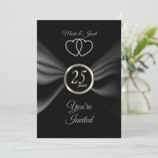 25e Silver-Jubileum met BlacK-lint Kaart (Staand voorkant)