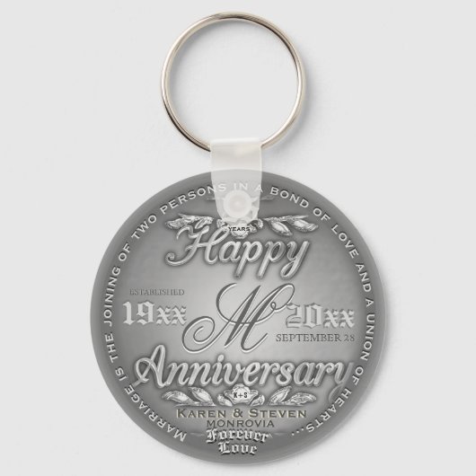 25e Silver Jubileum Monogram Sleutelhanger (Voorkant)