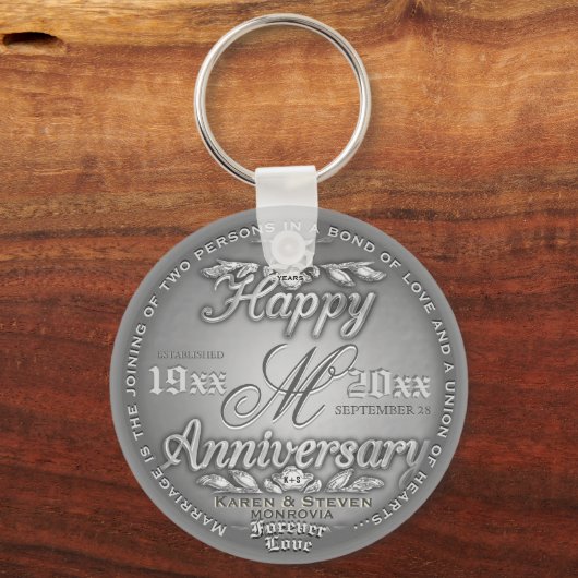 25e Silver Jubileum Monogram Sleutelhanger (Voorkant)