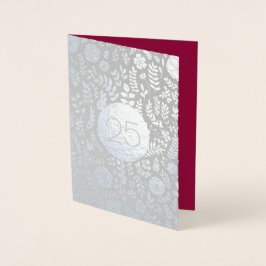 25e Silver Jubileum Real Folie Wenskaarten Folie Kaarten
