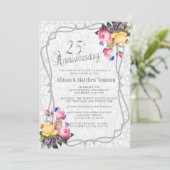 25e Silver Spring Wedding Jubileum | DIY-tekst Kaart (Staand voorkant)