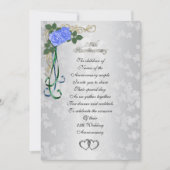 25e Silver-verjaardagsuitnodiging Kaart (Voorkant)