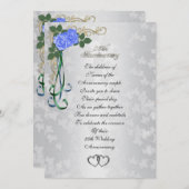 25e Silver-verjaardagsuitnodiging Kaart (Voorkant / Achterkant)