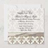 25e, Silver Wedding Jubileum, Fleur de Lis Kaart (Achterkant)