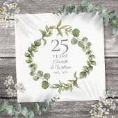 25e Silver Wedding Jubileum Greenery Garland Servet