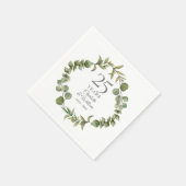 25e Silver Wedding Jubileum Greenery Garland Servet (Hoek)