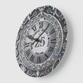 25e Silver Wedding Jubileum Large Clock Grote Klok (Hoek)