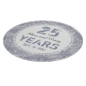 25e Silver Wedding Jubileum Paisley Pattern Snijplank (Hoek)